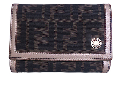 Fendi Zucca Compact Wallet, front view
